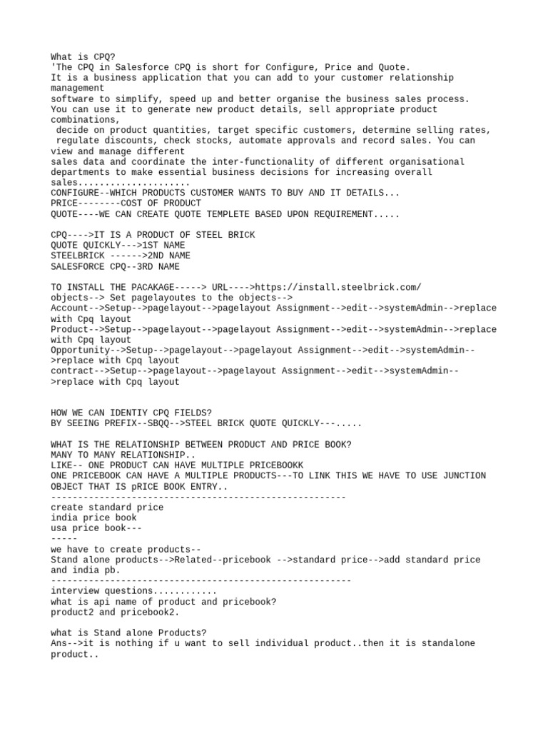 Understanding Salesforce CPQ Basics | PDF | Sales | Computing