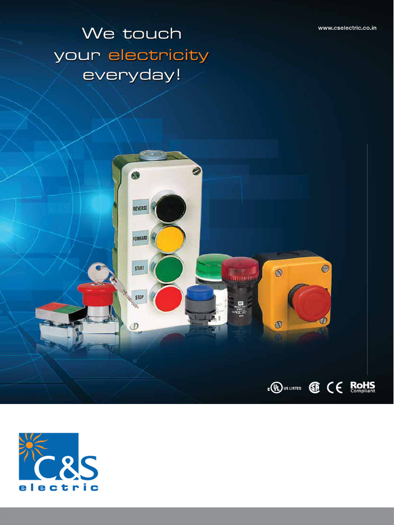 C&S Electric Push Button Solutions | PDF | Switch | Electrical Engineering