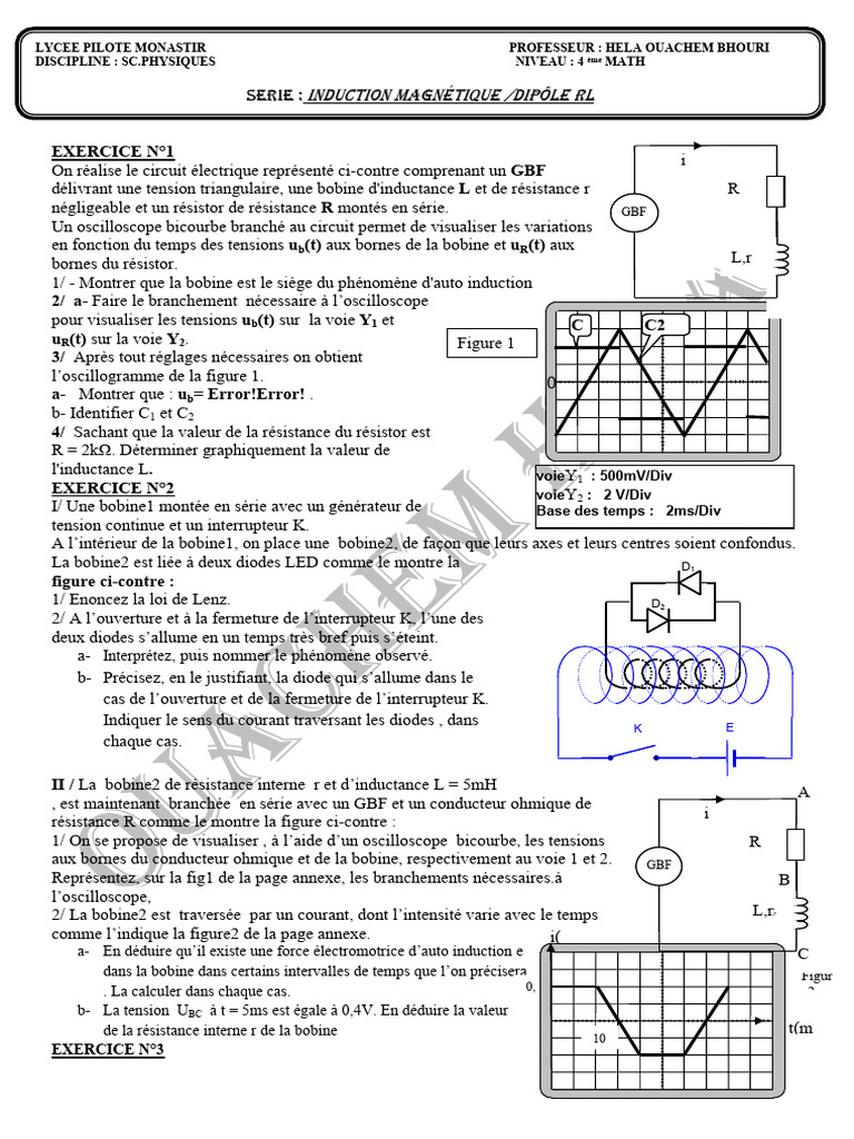 Phénomène d'auto-induction en bobine | PDF | Champ magnétique | Inducteur