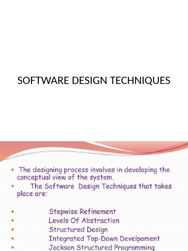 Unit 4 - Software Design Techniques | PDF | Art | Technology & Engineering