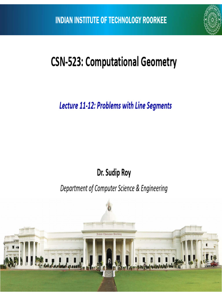 Computational Geometry Lecture | PDF | Line (Geometry) | Classical Geometry