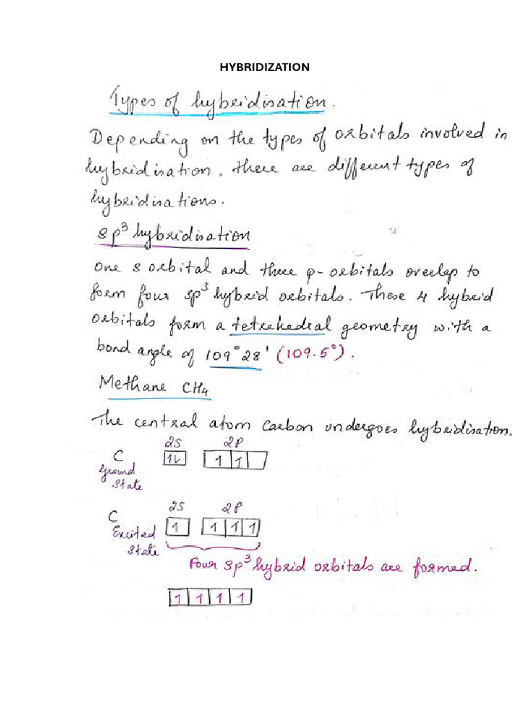 Hybridization and Mot Notes | PDF