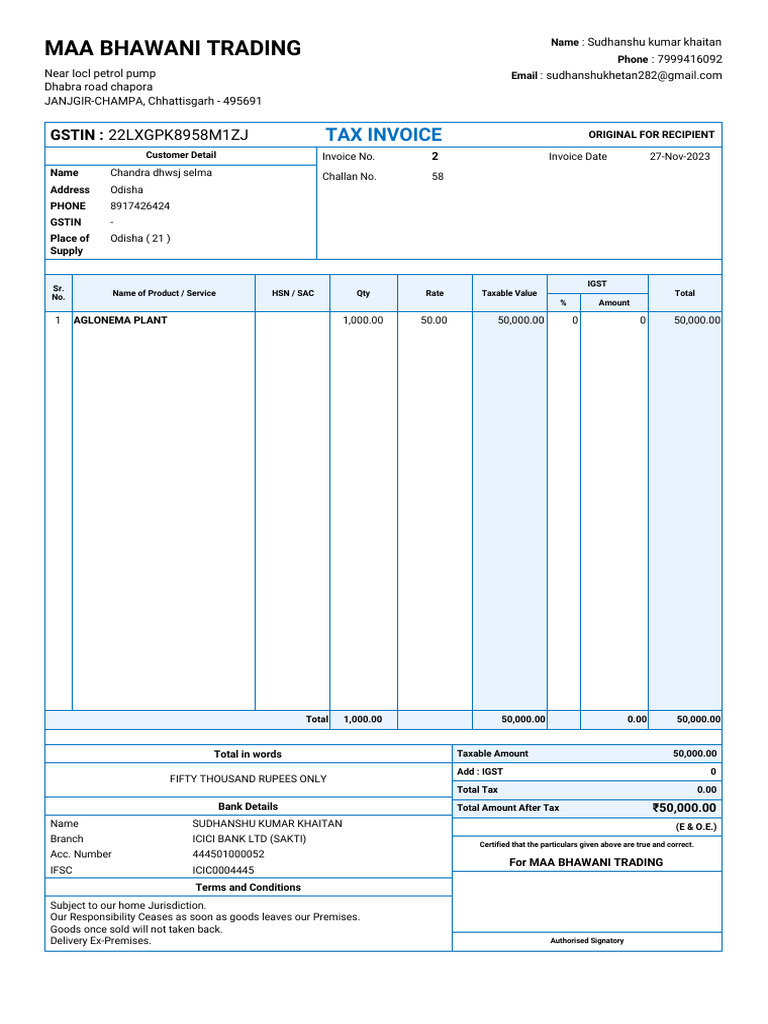 Invoice 2 Chandra DHWSJ Selma Chandra DHWSJ Selma | PDF | Government ...