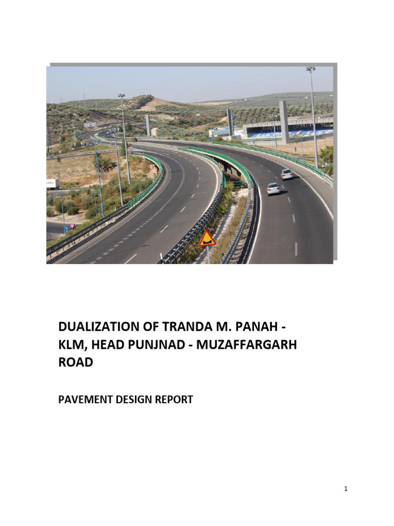 Pavement Design for Muzaffargarh Road | PDF | Road Surface | Road