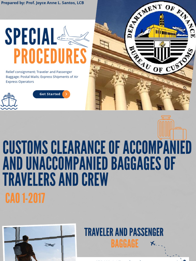 Customs Clearance for Travelers' Baggage | PDF | Mail | Customs