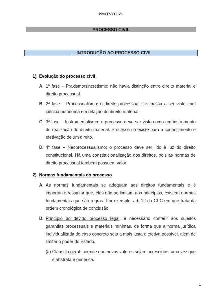 Evolução e Princípios do Processo Civil | PDF | Jurisdição | Ação judicial