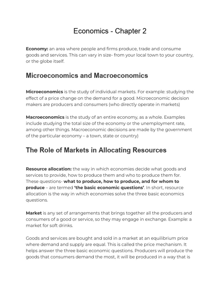 Economics - Chapter 2 | PDF | Demand | Price Elasticity Of Demand