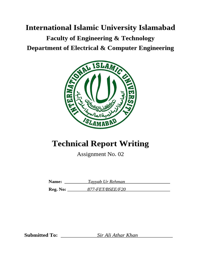 Technical Report Writing Assignment 02 | PDF
