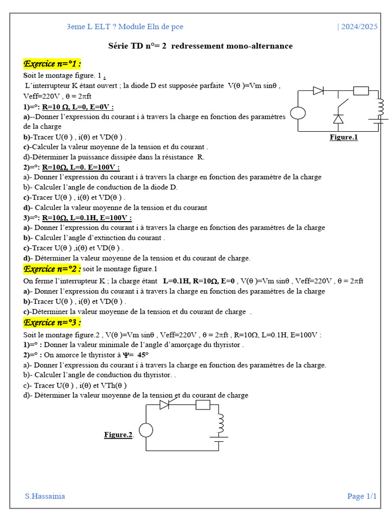 Exercice sur les circuits électriques et diodes | PDF