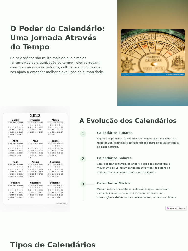 A Evolução e Importância dos Calendários | PDF | Calendário | Lua