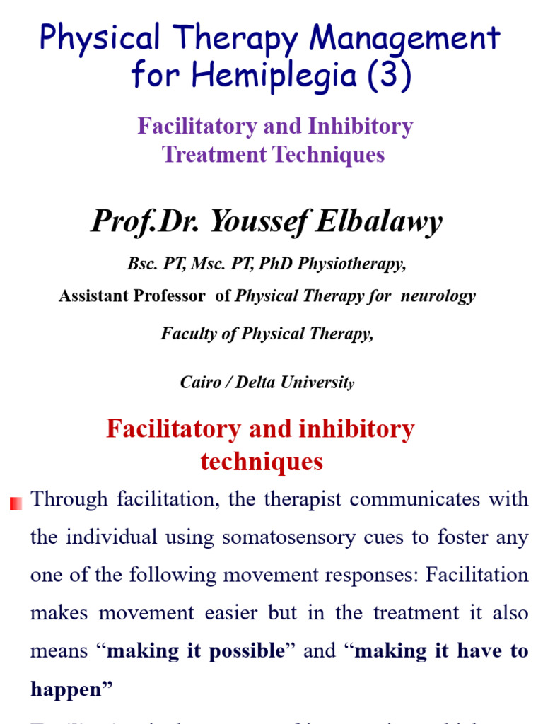 Hemiplegia Physiotherapy Techniques | PDF | Physical Therapy ...