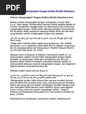 Hukum Mengangkat Tangan Ketika Khatib Membaca Doa Pdf