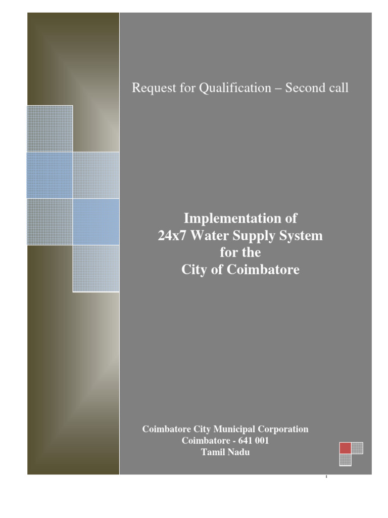 24x7 Water Supply Project in Coimbatore | PDF | Private Law