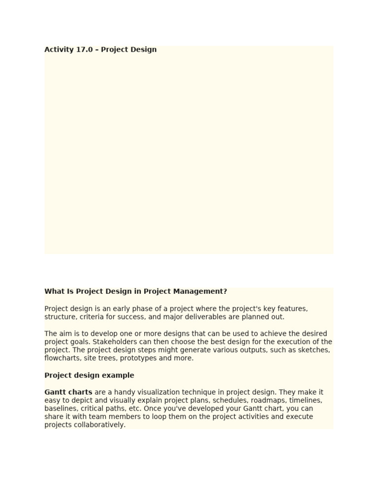 Project Design Essentials | PDF | Project Management | Business