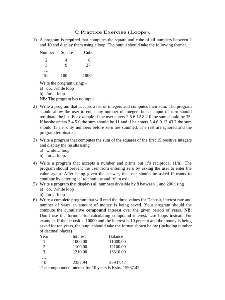 Loops 1 | PDF | Compound Interest | Interest
