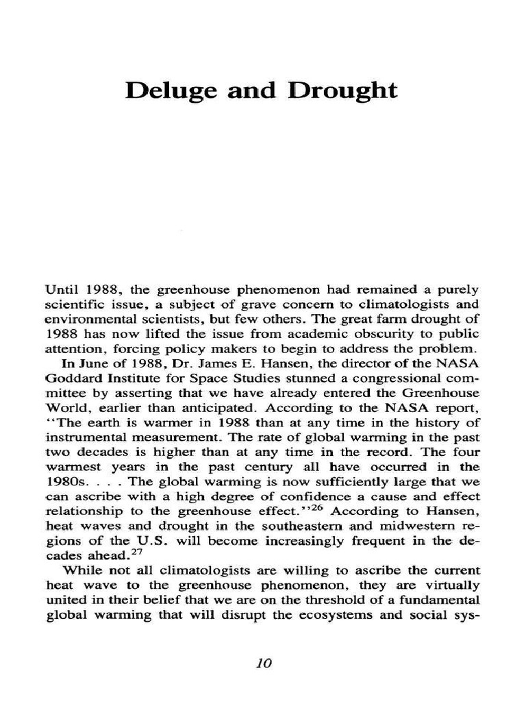 Deluge And Drought Pdf Climate Change Sea Level Rise