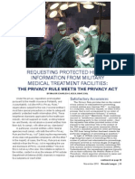 Requesting Protected Health Information From Military Medical Treatment Facilities: The Privacy Rule Meets The Privacy Act