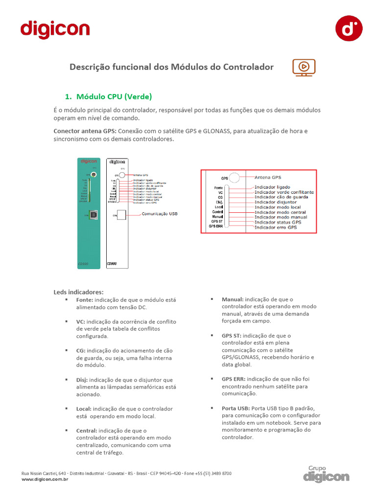 Digicon - 04 - Conhecendo os módulos do CD300 | PDF | Fonte de energia ...
