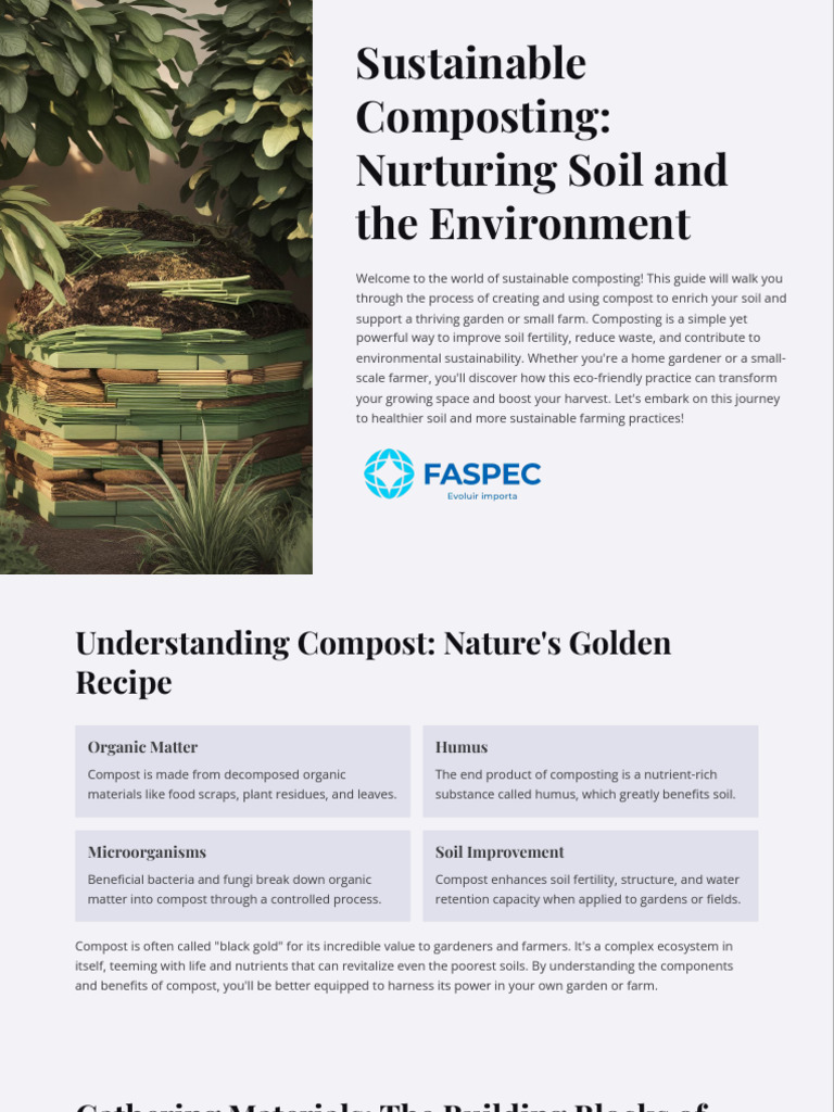 C8 Producing and Applying Compost Sustainably | PDF | Compost | Soil