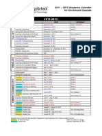 The Chicago School of Professional Psychology 2011 - 2012 Academic Calendar On-Ground Courses