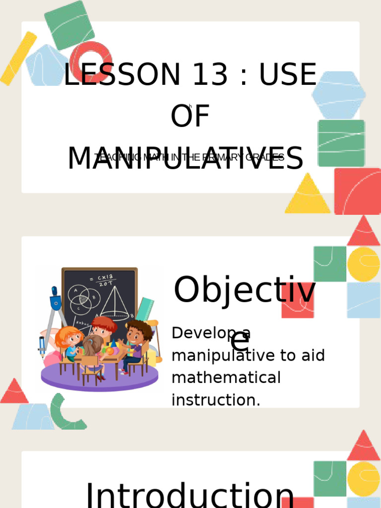 Group 7 Use of Manipulatives | PDF | Career &amp; Growth | Social Science
