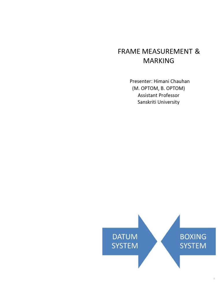Frame Measurement | PDF | Length | Optics