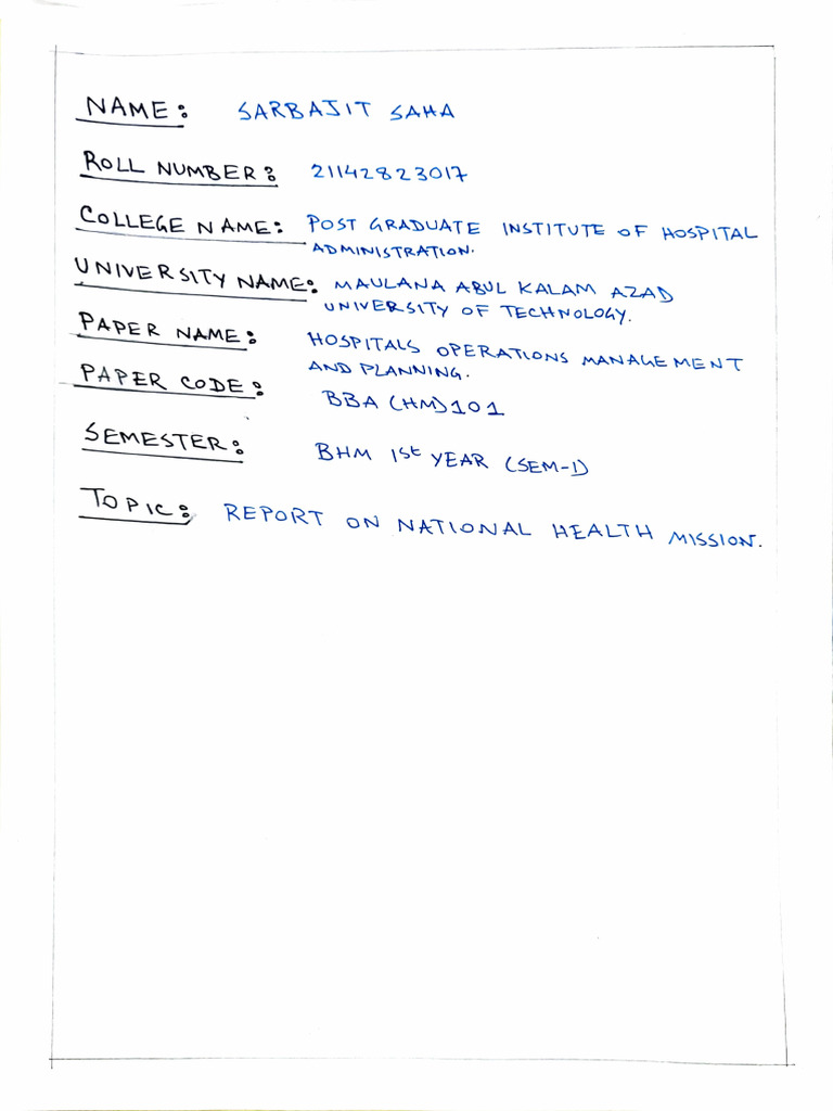 National Health Mission Overview | PDF | Health Economics