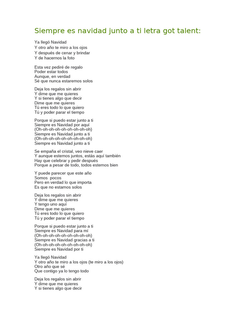 Siempre es Navidad junto a ti | PDF | Poesía