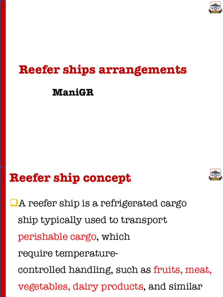 Reefer Ship Arrangements Pdf Thermal Insulation Refrigeration