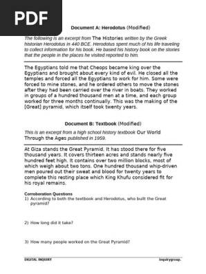 Egyptian Pyramids Student Materials