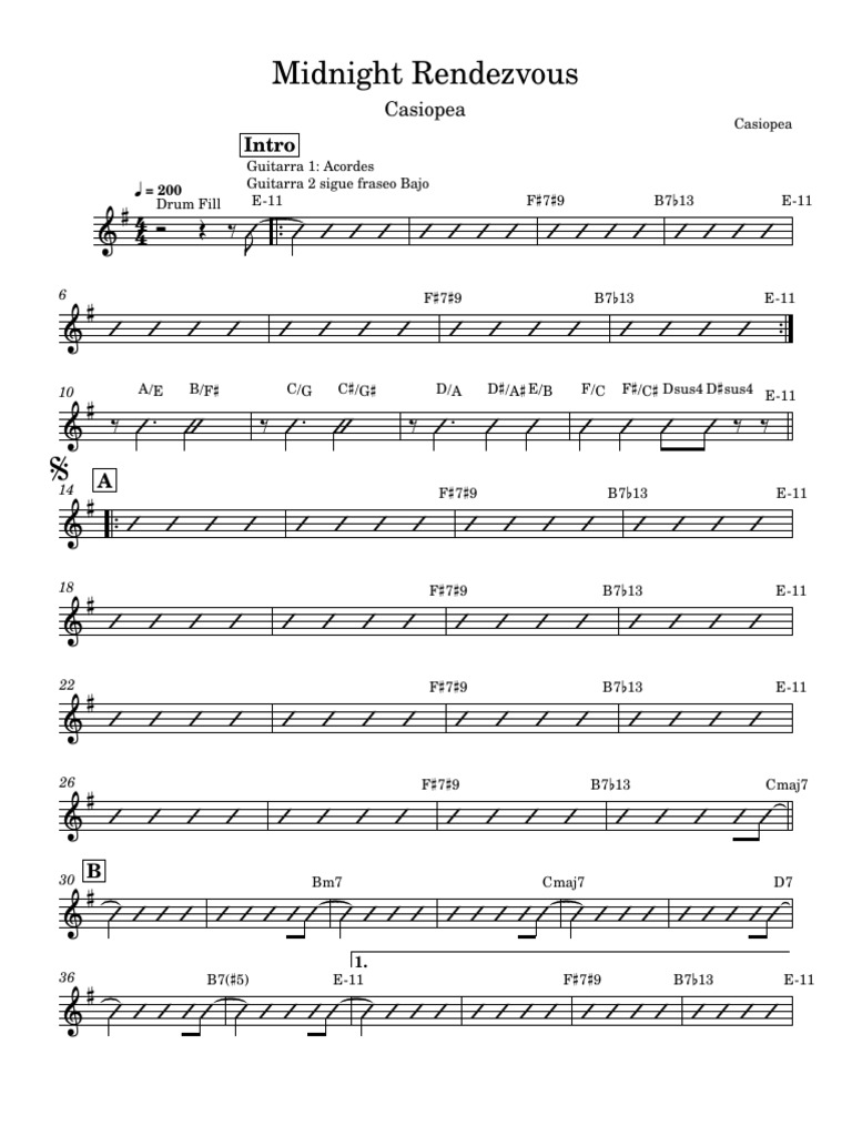 Midnight Rendezvous - Lead Sheet | PDF