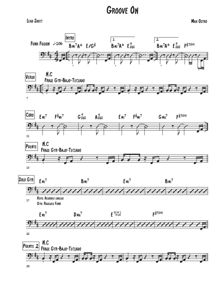 Groove On Max Ostro - Score | PDF