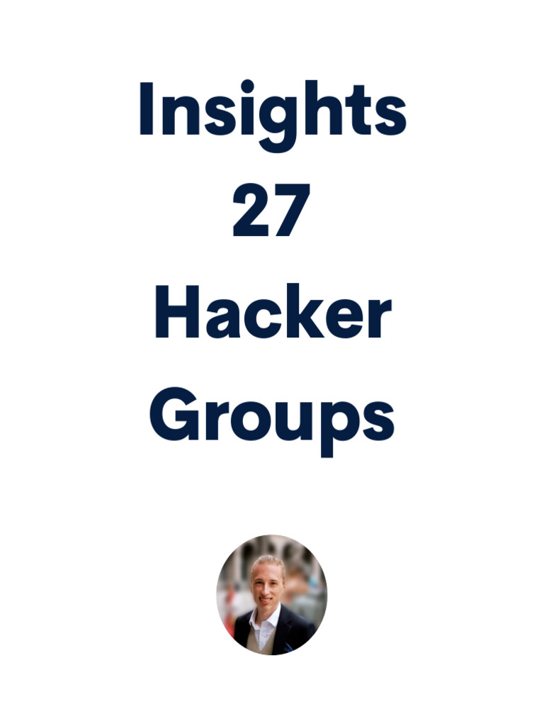 Insights Into 27 Hacker Groups | PDF | Phishing | Malware