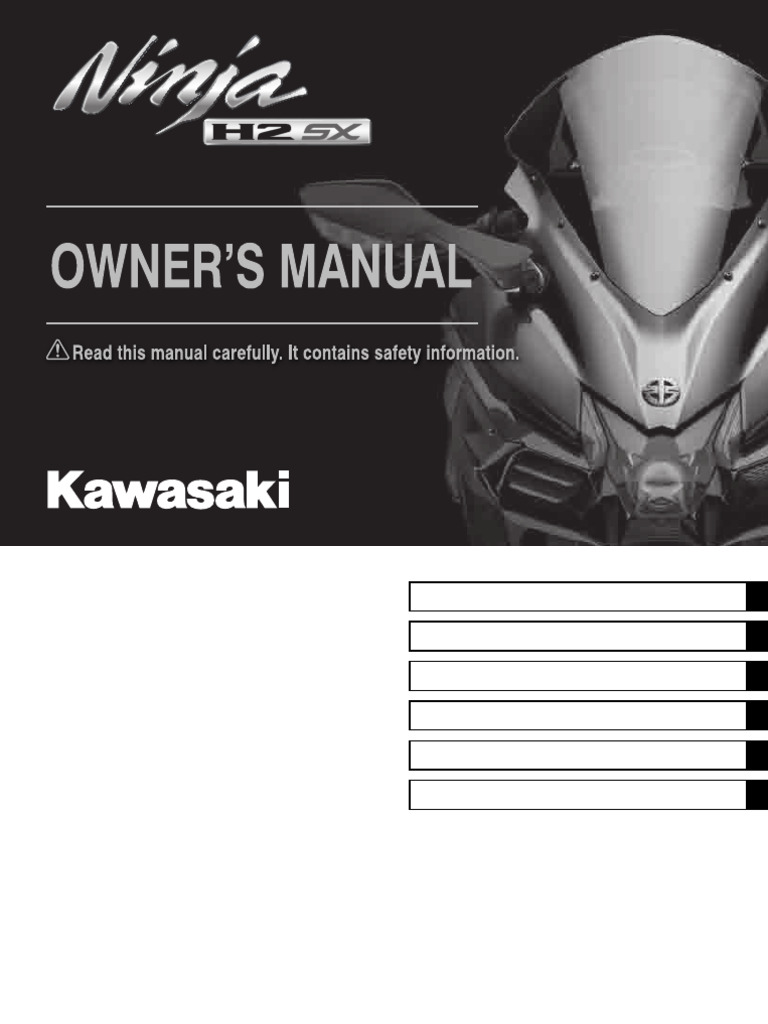 2018 Kawasaki h2sx Manual | PDF | Exhaust Gas | Vehicle