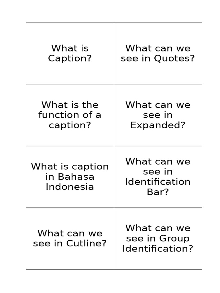 What Is Caption Card | PDF | Career & Growth
