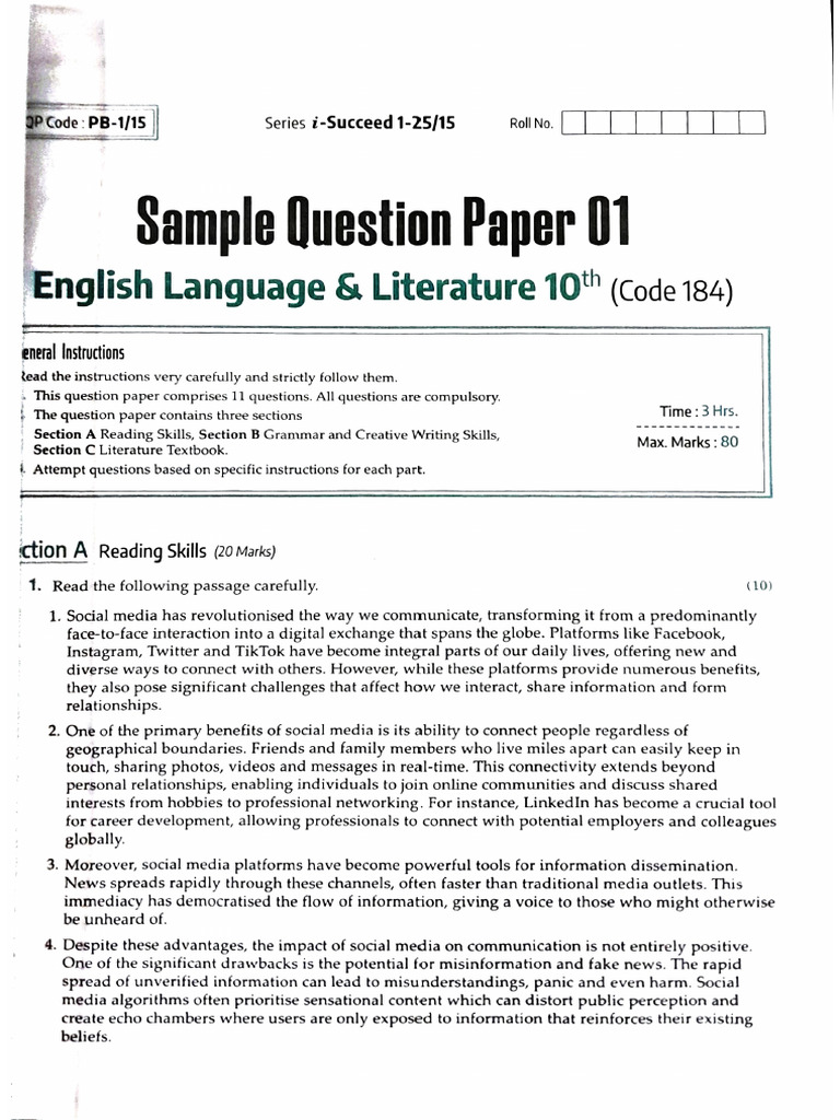 Sample Paper 1 - 241007 - 194433 | PDF