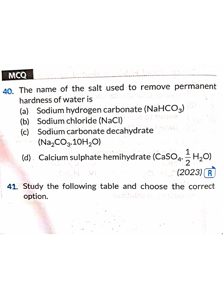 Salts Question | PDF
