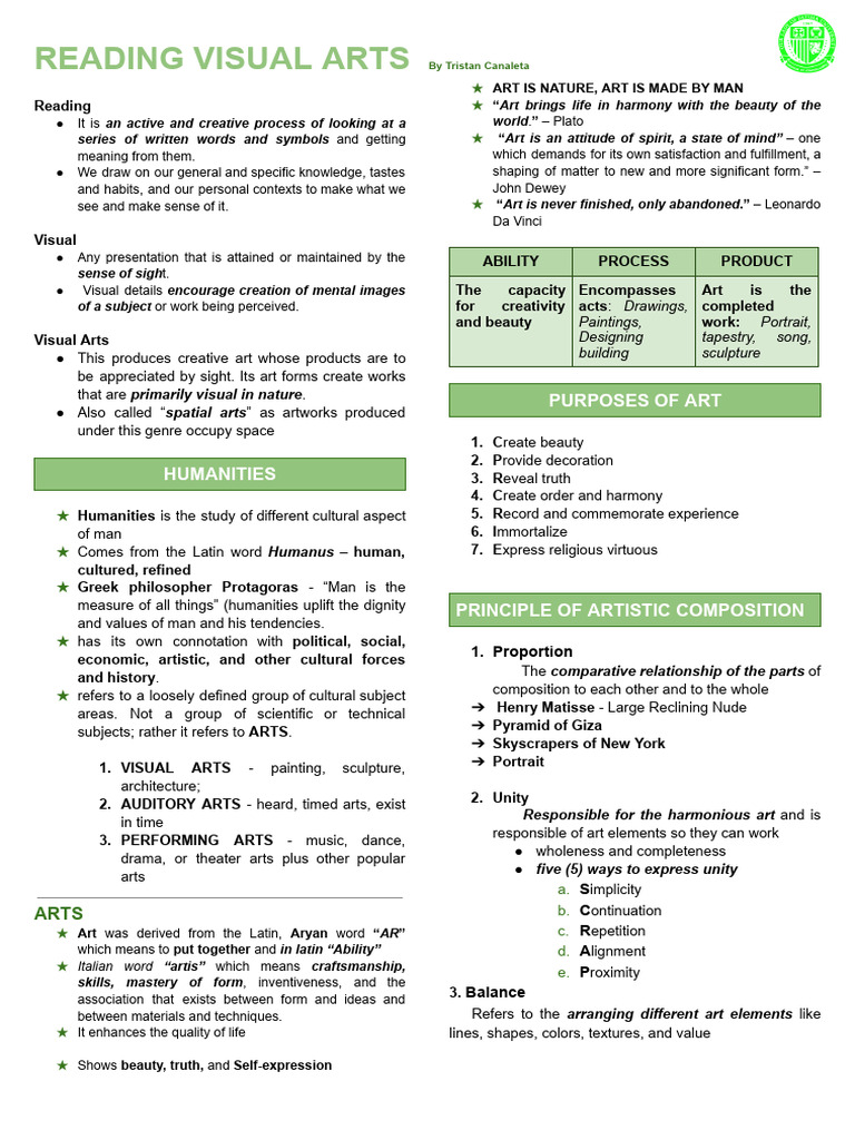 Reading Arts And Visual Ver 2 Pdf Paintings Abstract Art