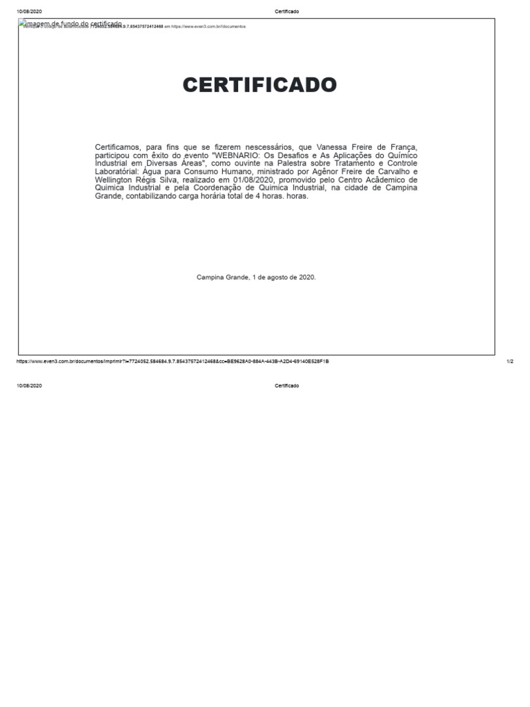 Certifica Do | PDF