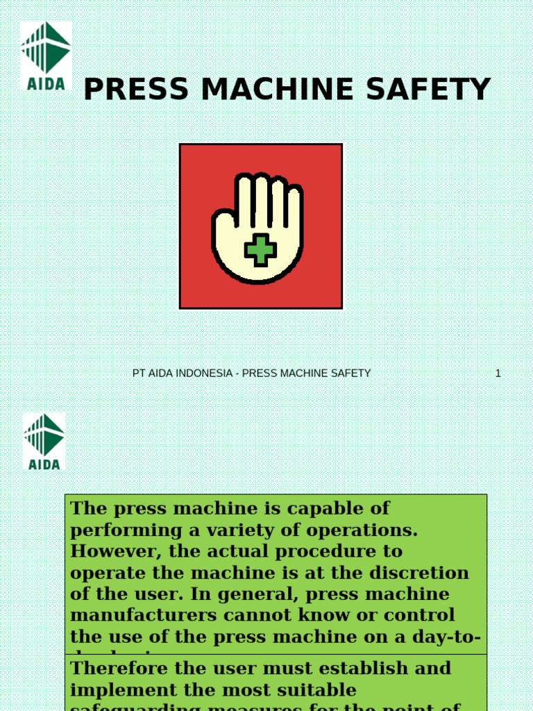 Press Machine Safety Guidelines | PDF | Switch | Machines