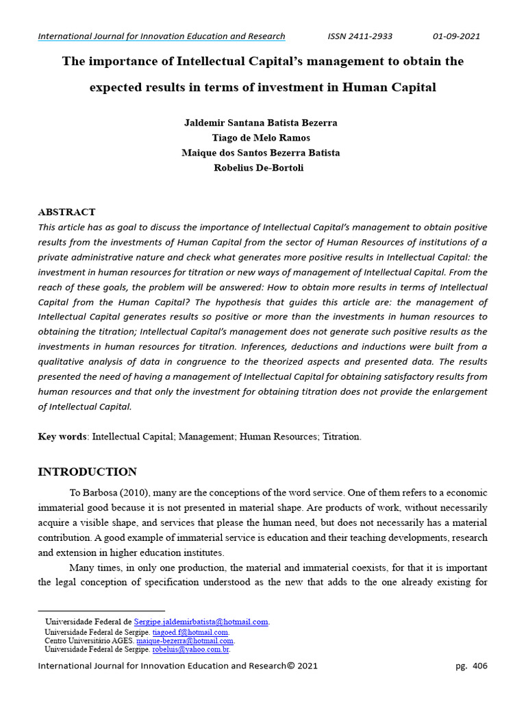 Managing Intellectual Capital for HR Success | PDF | Innovation | Human ...