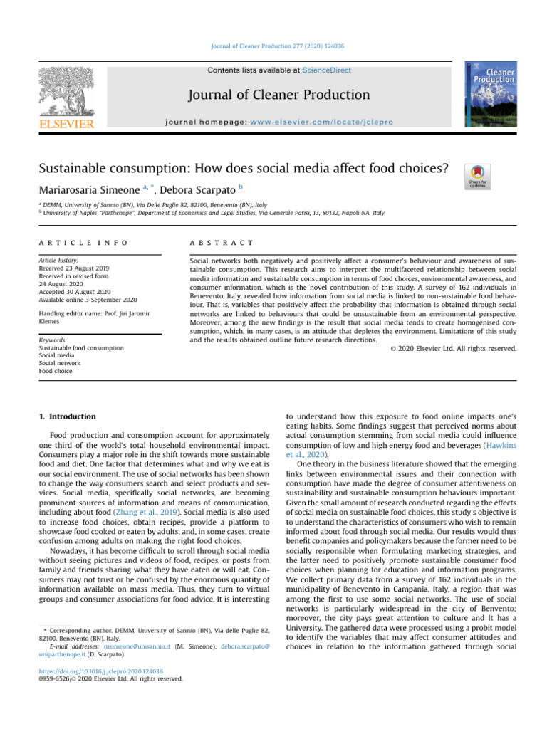 Social Media's Impact on Food Choices | PDF | Social Media | Popular ...
