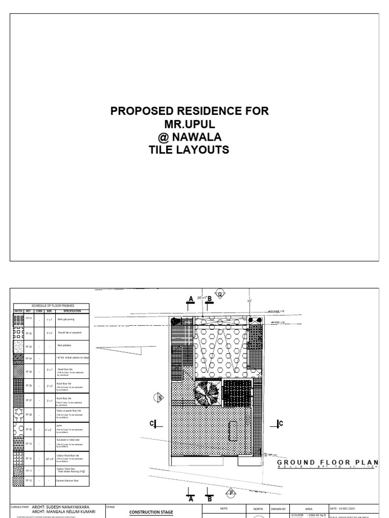 Tile Layout for Proposed Residence | PDF | Tile | Architectural Elements