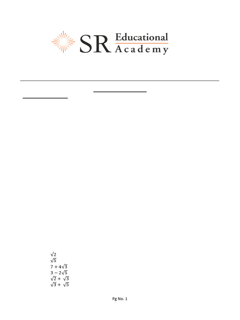 Class X Math Holiday Assignment | PDF | Speed | Numbers