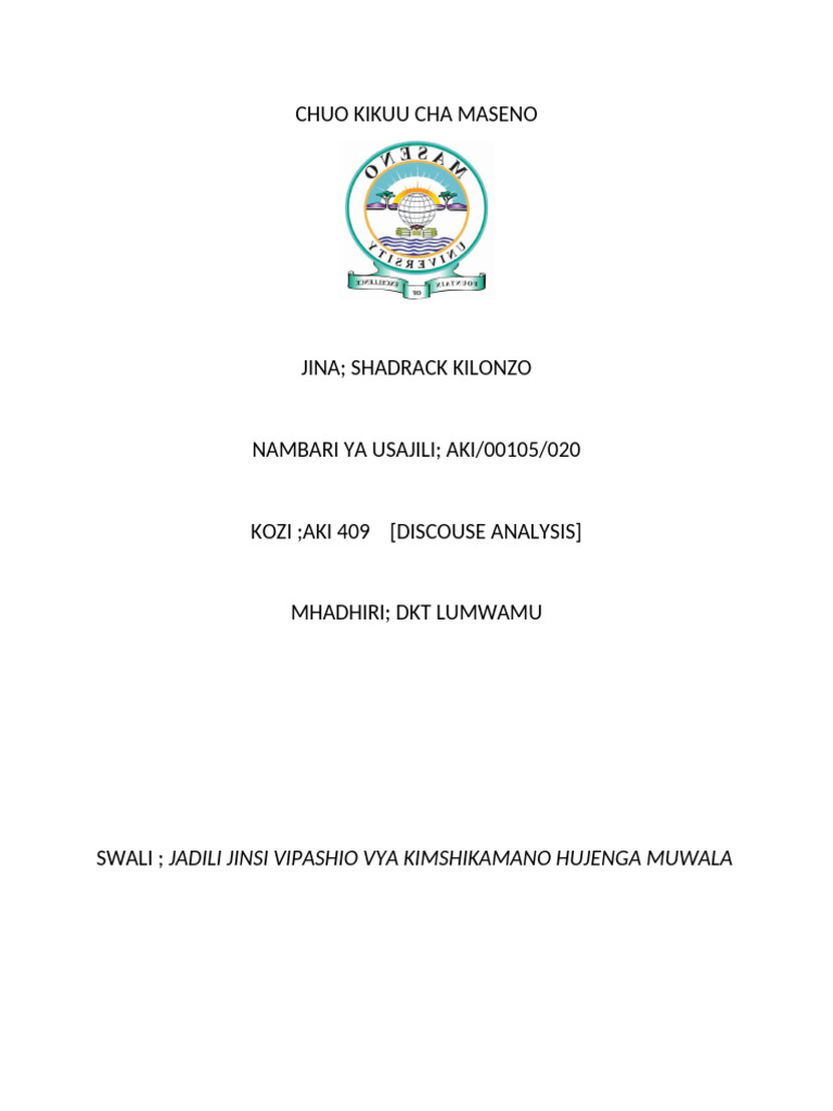 Discourse Analysis | PDF