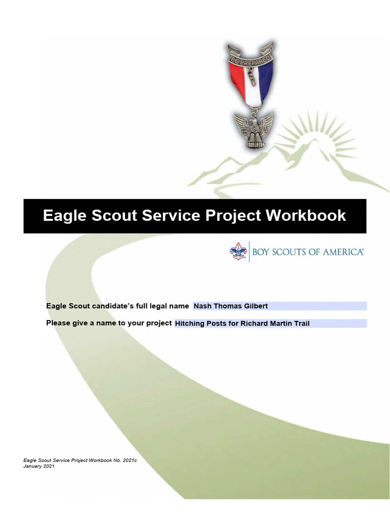 Eagle Scout Service Project Workbook 2021 | PDF | Boy Scouts Of America ...