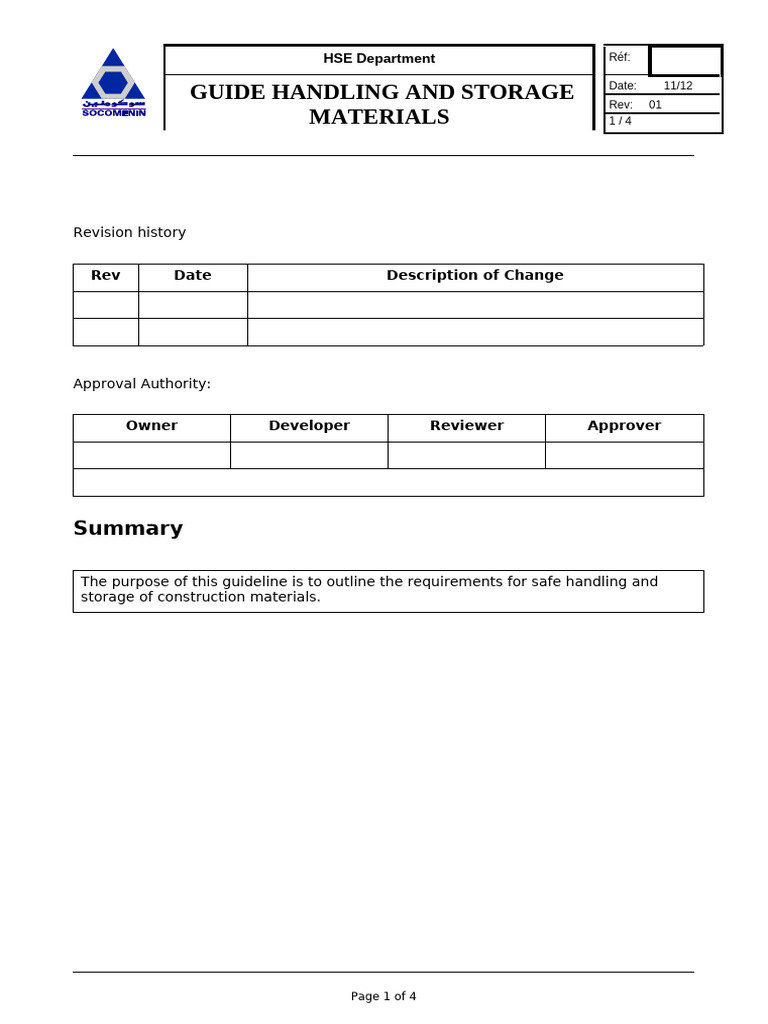Material Storage & Handling | PDF | Technology & Engineering