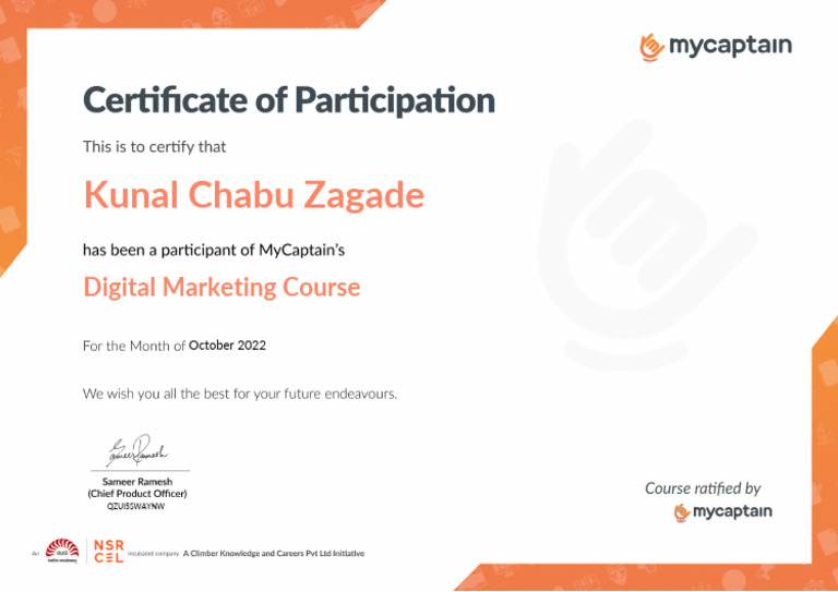 MyCaptain Digital Marketing Course Overview | PDF