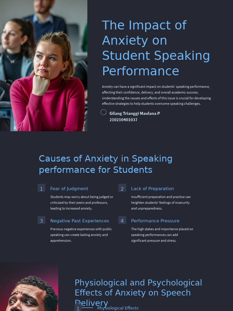 Speaking Anxiety | PDF | Anxiety | Fear