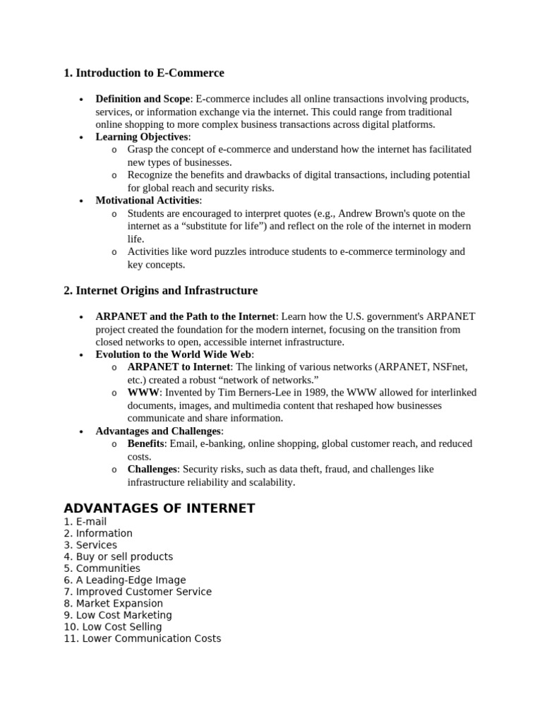 E-Commerce Fundamentals and Models Guide | PDF | Internet | E Commerce